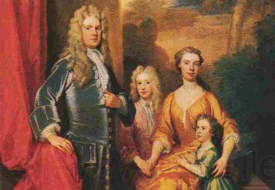Sir Godfrey Kneller and his family Norge oil painting art